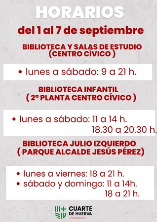 Horario Bibliotecas