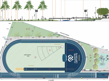 Recreacion De La Nueva Pista De Atletismo Para Cuarte De Huerva.R D.651 439 8448