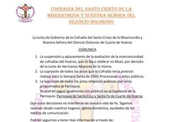 Comunicado De La Cofradía (1)